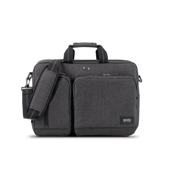 Solo Laptop Bag 15" Padded Multiple Pockets Backpack Convertible Gray F - Picture 1 of 5